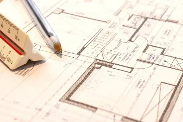 Image of architect Retford drawings
